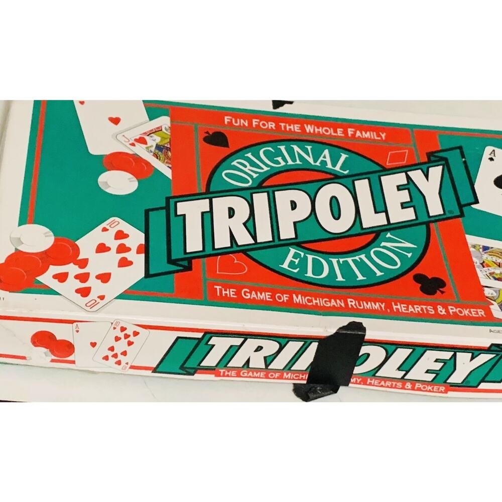 Vintage Tripoley Classic Original Rummy Hearts Poker Cards 1997 Cadaco